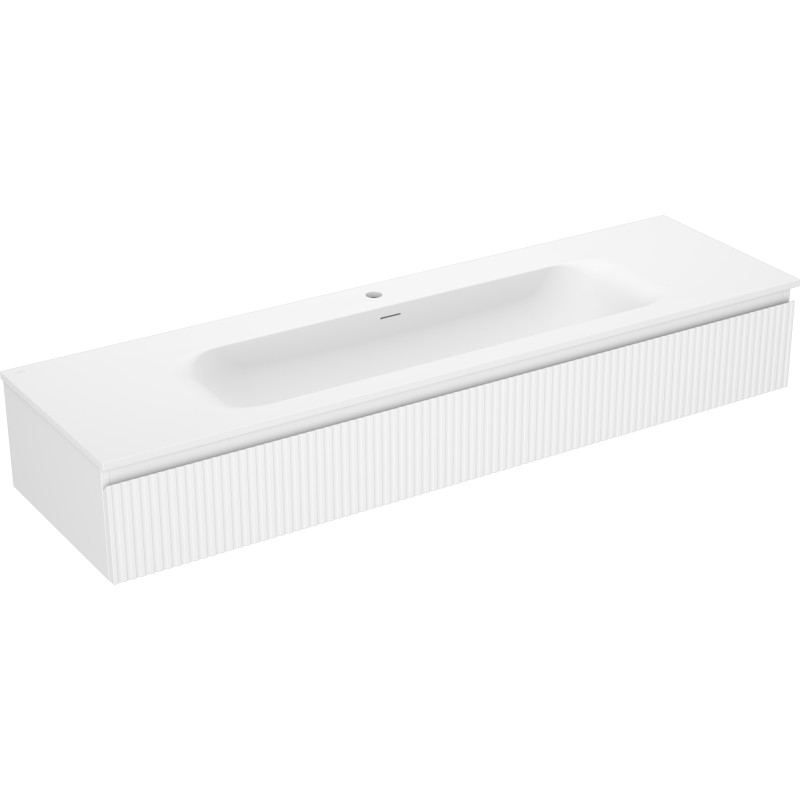 Mexen Rivel 160 cm vannitoakapp Vela valamu, 1 sahtel, sooniline, valge matt - 91A20-16023-1-BF01-W23M01
