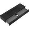 Mexen Rivel Badezimmerschrank 160 cm mit Waschbecken Vela, 1 Schublade, gerillt, schwarz matt - 91A20-16023-1-BF71-W23M71