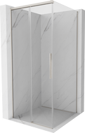 Mexen Rox Duschkabine, verschiebbar, 100 x 100 cm, transparent, gebürstetes Nickel - 8C2-100-100-97-00