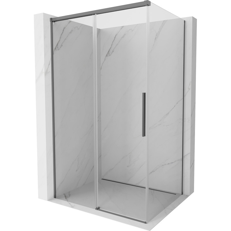 Mexen Rox lükand dušikabiin 135 x 120 cm, läbipaistev, relvmetall - 8C2-135-120-95-00