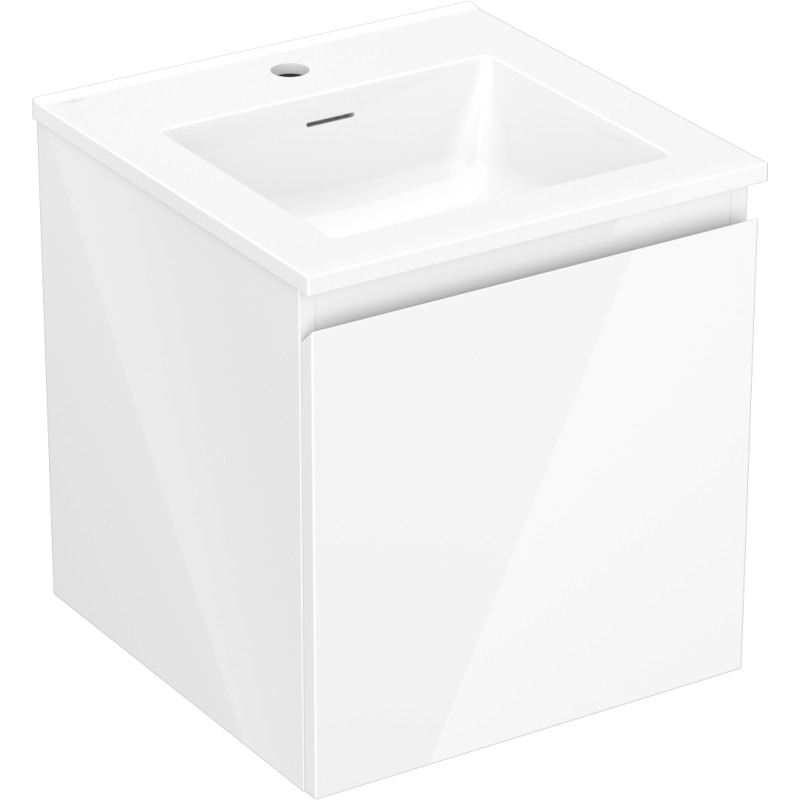 Mexen Orio 45 cm vannitoakapp valamu Otis, 1 sahtel, valge läige - 91A10-04547-1-BF00-W18M00