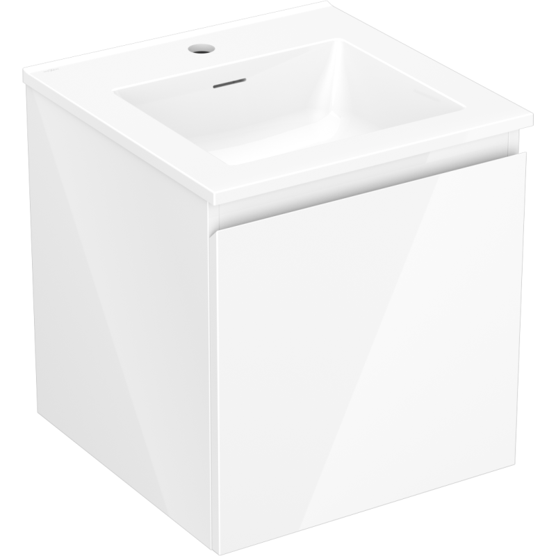 Mexen Orio mobile da bagno 45 cm con lavabo Otis, 1 cassetto, bianco lucido - 91A10-04547-1-BF00-W18M00
