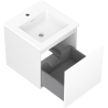 Mexen Orio mueble de baño 45 cm con lavabo Otis, 1 cajón, blanco mate - 91A10-04547-1-BF01-W18M01