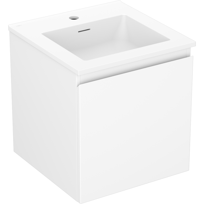Mexen Orio mueble de baño 45 cm con lavabo Otis, 1 cajón, blanco mate - 91A10-04547-1-BF01-W18M01