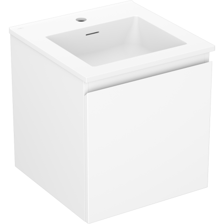 Mexen Orio Badezimmerschrank 45 cm mit Waschbecken Otis, 1 Schublade, weiß matt - 91A10-04547-1-BF01-W18M01