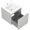 Mexen Orio armoire de salle de bain 45 cm avec lavabo Otis, 1 tiroir, gris mat/blanc mat - 91A10-04547-1-BF62-W18M01