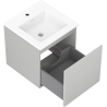 Mexen Orio meuble de salle de bain 45 cm avec lavabo Otis, 1 tiroir, gris mat/blanc mat - 91A10-04547-1-BF62-W18M01