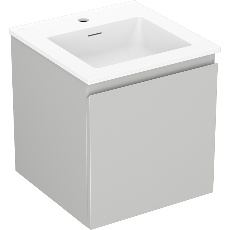 Mexen Orio armoire de salle de bain 45 cm avec lavabo Otis, 1 tiroir, gris mat/blanc mat - 91A10-04547-1-BF62-W18M01