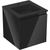 Mexen Orio armario de baño de 45 cm con lavabo Otis, 1 cajón, negro brillante/negro mate - 91A10-04547-1-BF70-W18M71