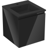 Mexen Orio Badezimmerschrank 45 cm mit Waschbecken Otis, 1 Schublade, schwarz glänzend/schwarz matt - 91A10-04547-1-BF70-W18M71