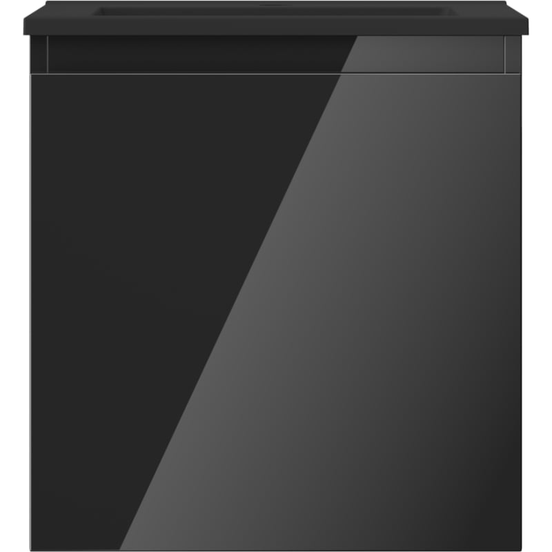Mexen Orio armadietto da bagno 45 cm con lavabo Otis, 1 cassetto, nero lucido/nero opaco - 91A10-04547-1-BF70-W18M71