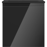 Mexen Orio bathroom cabinet 45 cm with Otis sink, 1 drawer, black gloss/black matt - 91A10-04547-1-BF70-W18M71