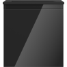 Mexen Orio bathroom cabinet 45 cm with wash basin Otis, 1 drawer, black gloss/black matte - 91A10-04547-1-BF70-W18M71