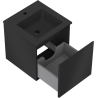 Mexen Orio armoire de salle de bain 45 cm avec lavabo Otis, 1 tiroir, noir mat - 91A10-04547-1-BF71-W18M71