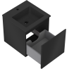 Mexen Orio bathroom cabinet 45 cm with Otis washbasin, 1 drawer, black matte - 91A10-04547-1-BF71-W18M71