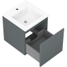 Mexen Orio mobile bagno 45 cm con lavabo Otis, 1 cassetto, grafite opaco/bianco opaco - 91A10-04547-1-BF66-W18M01