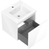 Mexen Orio meuble de salle de bain 50 cm avec lavabo Otis, 1 tiroir, blanc brillant - 91A10-05047-1-BF00-W18M00