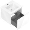 Mexen Orio meuble de salle de bains 50 cm avec lavabo Otis, 1 tiroir, blanc brillant - 91A10-05047-1-BF00-W18M00