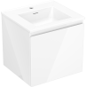Mexen Orio meuble de salle de bain 50 cm avec lavabo Otis, 1 tiroir, blanc brillant - 91A10-05047-1-BF00-W18M00