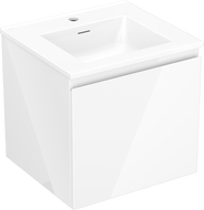 Mexen Orio meuble de salle de bains 50 cm avec lavabo Otis, 1 tiroir, blanc brillant - 91A10-05047-1-BF00-W18M00