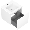 Mexen Orio mueble de baño de 50 cm con lavabo Otis, 1 cajón, blanco mate - 91A10-05047-1-BF01-W18M01
