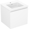 Mexen Orio Badezimmerschrank 50 cm mit Waschbecken Otis, 1 Schublade, Weiß Matt - 91A10-05047-1-BF01-W18M01