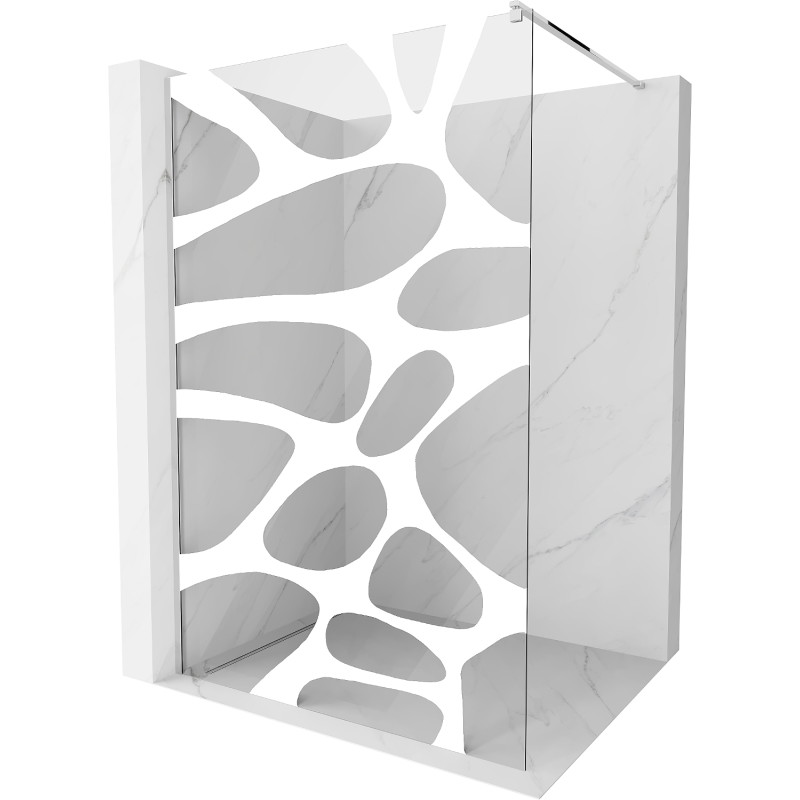 Mexen Kioto dušisein Walk-in 120 x 200 cm, valge laine 8 mm, kroom - 800-120-101-01-97