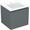 Mexen Orio 50 cm Bathroom Cabinet with Sink Otis, 1 Drawer, Matte Graphite/Matte White - 91A10-05047-1-BF66-W18M01