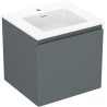 Mexen Orio gabinete de baño de 50 cm con lavabo Otis, 1 cajón, grafito mate/blanco mate - 91A10-05047-1-BF66-W18M01