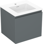 Mexen Orio mobiletto da bagno 50 cm con lavabo Otis, 1 cassetto, grafite opaco/bianco opaco - 91A10-05047-1-BF66-W18M01