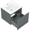 Mexen Orio Badezimmerschrank 50 cm mit Waschbecken Otis, 1 Schublade, grafit matt/weiß matt - 91A10-05047-1-BF66-W18M01