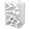Mexen Kioto douchewand Walk-in 140 x 200 cm, witte golf 8 mm, chroom - 800-140-101-01-97