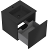 Mexen Orio mobile da bagno 50 cm con lavabo Otis, 1 cassetto, nero opaco - 91A10-05047-1-BF71-W18M71