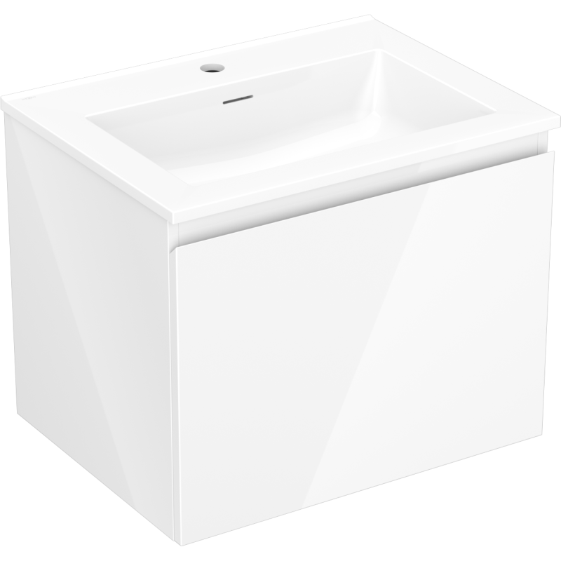 Mexen Orio mobile bagno 60 cm con lavabo Otis, 1 cassetto, bianco lucido - 91A10-06047-1-BF00-W18M00
