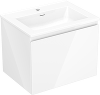 Mexen Orio mobile bagno 60 cm con lavabo Otis, 1 cassetto, bianco lucido - 91A10-06047-1-BF00-W18M00