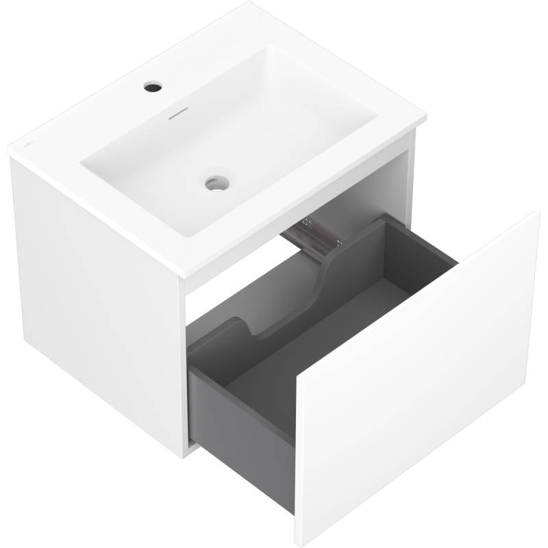 Mexen Orio armário de casa de banho 60 cm com lavatório Otis, 1 gaveta, branco mate - 91A10-06047-1-BF01-W18M01