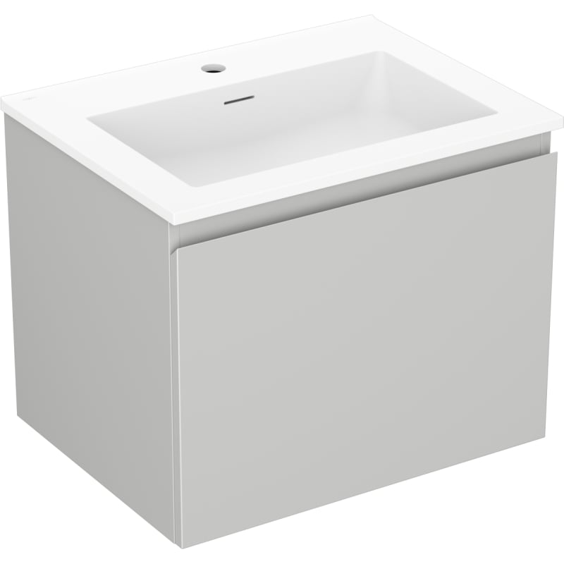 Mexen Orio szafka łazienkowa 60 cm z umywalką Otis, 1 szuflada, szara mat/biała mat - 91A10-06047-1-BF62-W18M01