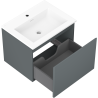 Mexen Orio mobiletto da bagno 60 cm con lavabo Otis, 1 cassetto, grafite opaco/bianco opaco - 91A10-06047-1-BF66-W18M01