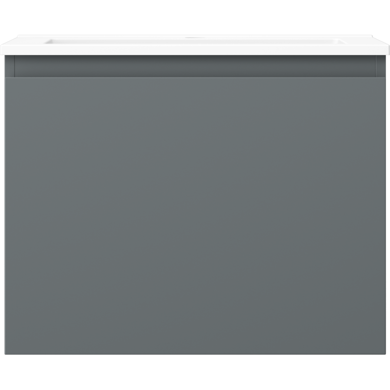 Mexen Orio 60 cm Bathroom Cabinet with Otis Sink, 1 Drawer, Matte Graphite/Matte White - 91A10-06047-1-BF66-W18M01