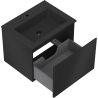 Mexen Orio armoire de salle de bain 60 cm avec lavabo Otis, 1 tiroir, noir mat - 91A10-06047-1-BF71-W18M71