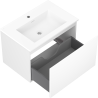 Mexen Orio meuble de salle de bain 70 cm avec lavabo Otis, 1 tiroir, blanc mat - 91A10-07047-1-BF01-W18M01