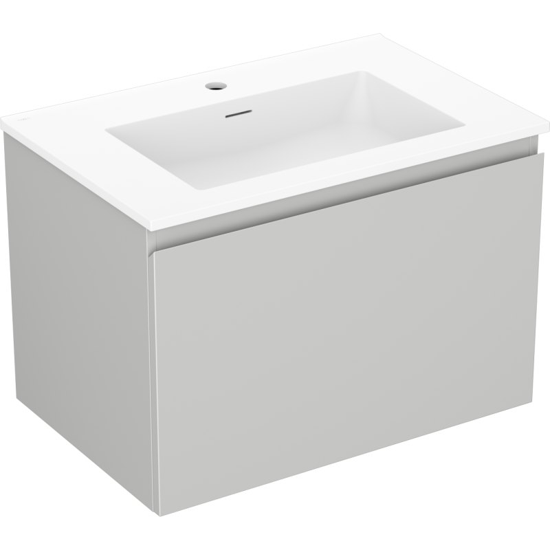 Mexen Orio armadietto da bagno 70 cm con lavabo Otis, 1 cassetto, grigio opaco/bianco opaco - 91A10-07047-1-BF62-W18M01