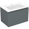 Mexen Orio meuble de salle de bain 70 cm avec lavabo Otis, 1 tiroir, graphite mat/blanc mat - 91A10-07047-1-BF66-W18M01