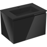 Mexen Orio Badezimmermöbel 70 cm mit Waschbecken Otis, 1 Schublade, schwarz glänzend/schwarz matt - 91A10-07047-1-BF70-W18M71
