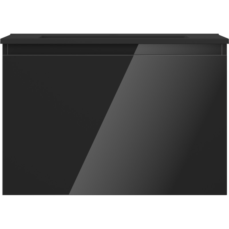 Mexen Orio mueble de baño 70 cm con lavabo Otis, 1 cajón, negro brillo/negro mate - 91A10-07047-1-BF70-W18M71