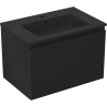 Mexen Orio Badezimmerunterschrank 70 cm mit Waschbecken Otis, 1 Schublade, schwarz matt - 91A10-07047-1-BF71-W18M71
