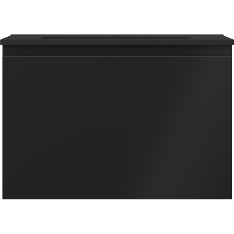 Mexen Orio bathroom cabinet 70 cm with Otis washbasin, 1 drawer, black matte - 91A10-07047-1-BF71-W18M71