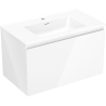 Mexen Orio Badezimmer-Schrank 80 cm mit Waschbecken Otis, 1 Schublade, weiß glänzend - 91A10-08047-1-BF00-W18M00