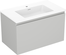 Mexen Orio mueble de baño de 80 cm con lavabo Otis, 1 cajón, gris mate/blanco mate - 91A10-08047-1-BF62-W18M01