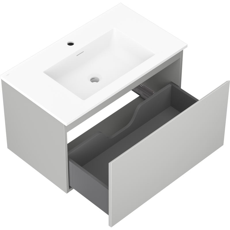 Mexen Orio mobile bagno 80 cm con lavabo Otis, 1 cassetto, grigio opaco/bianco opaco - 91A10-08047-1-BF62-W18M01